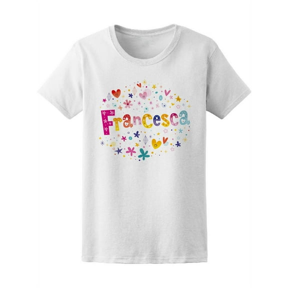 Francesca Cute Colorful Flowers T-Shirt Women -Image by Shutterstock, Female Small