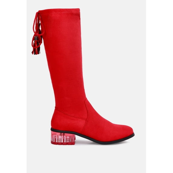 Francesca Tassels Detail Short Heel Calf Boot