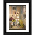 thumbnail image 1 of Francesco Ballesio 18x24 Black Ornate Framed Double Matted Museum Art Print Titled: Preparing for the Dance, 1 of 5