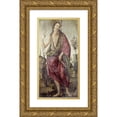 thumbnail image 1 of Francesco Botticini 9x14 Gold Ornate Wood Frame and Double Matted Museum Art Print Titled - John the Baptist (1470 - 1497), 1 of 4