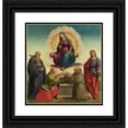 thumbnail image 1 of Francesco Granacci 20x21 Black Ornate Framed Double Matted Museum Art Print Titled: Madonna Delle Cintola with Saints Benedict, Thomas, Francis and Julian, 1 of 5