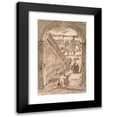 thumbnail image 1 of Francesco Guardi 13x18 Black Modern Framed Museum Art Print Titled - Architectural Fantasy; Figures on a Grand Staircase (1712-93), 1 of 5