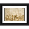 thumbnail image 1 of Francesco Guardi 14x11 Black Ornate Wood Framed Double Matted Museum Art Print Titled: Figure Studies (ca. 1765-70), 1 of 5