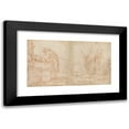 thumbnail image 1 of Francesco Guardi 24x15 Black Modern Framed Museum Art Print Titled - A Priest Celebrating Mass and Saint Vincent Ferrer Preaching (1712-93), 1 of 1