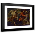thumbnail image 1 of Francesco Guarino 14x12 Black Modern Framed Museum Art Print Titled - The Meeting of Zechariah and Elizabeth, 1 of 1
