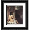 thumbnail image 1 of Francesco Hayez 2x Matted 20x22 Black Ornate Framed Art Print 'Back view of a bather', 1 of 2