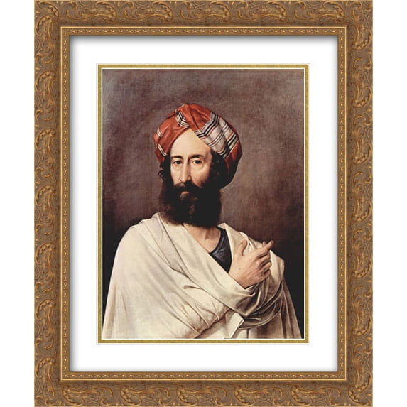 Francesco Hayez 2x Matted 20x24 Gold Ornate Framed Art Print 'Ephraim'