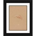 thumbnail image 1 of Francesco Lorenzi 14x18 Black Ornate Wood Framed Double Matted Museum Art Print Titled - Study of Hands (1760), 1 of 5