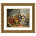 thumbnail image 1 of Francesco Lorenzi 17x15 Gold Ornate Wood Frame and Double Matted Museum Art Print Titled - The Continence of Scipio, 1 of 4