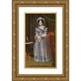 thumbnail image 1 of Francesco Marabotti 12x18 Gold Ornate Wood Frame and Double Matted Museum Art Print Titled - Portrait of Maria Cristina Di Borbone (1851), 1 of 4