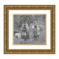 thumbnail image 1 of Francesco Paolo Michetti 13x12 Gold Ornate Wood Frame and Double Matted Museum Art Print Titled - Abruzzo (1921), 1 of 4