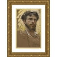 thumbnail image 1 of Francesco Paolo Michetti 13x18 Gold Ornate Wood Frame and Double Matted Museum Art Print Titled - Self-Portrait (1877), 1 of 4
