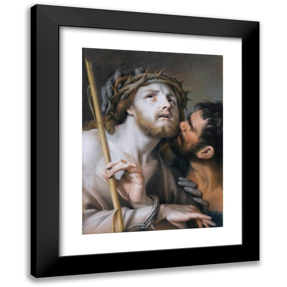 Francesco Pavona 14x18 Black Modern Framed Museum Art Print Titled - Christ Crowned with Thorns