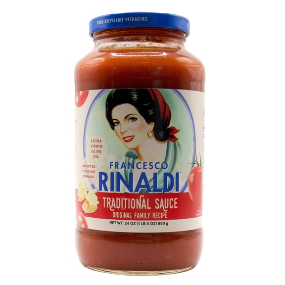 Francesco Rinaldi Traditional Sauce, Original Family Recipe, 24 oz., Low Fat, Gluten Free