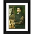 thumbnail image 1 of Francesco Traballesi 11x14 Black Ornate Wood Framed Double Matted Museum Art Print Titled: Portrait of a Man Playing a Virginal (1554 - 1570), 1 of 5