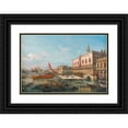 thumbnail image 1 of Francesco Zanin 14x11 Black Ornate Wood Framed Double Matted Museum Art Print Titled: The Departure of the Bucintoro from San Marco to San Nicolo Del Lido, 1 of 5