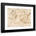 thumbnail image 1 of Francesco Zuccarelli 17x15 Black Modern Framed Museum Art Print Titled - Three Dancing Nymphs and a Satyr (1702-88), 1 of 5
