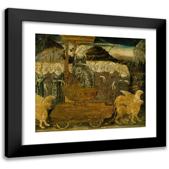 Francesco di Giorgio Martini 22x20 Black Modern Framed Museum Art Print Titled - Goddess of Chaste Love (1468-75)
