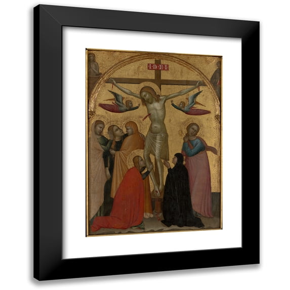 Francescuccio Ghissi 11x14 Black Modern Framed Museum Art Print Titled - The Crucifixion (C. 1370)
