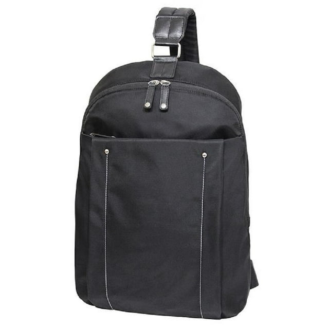 Francine Collections 14" inch Nylon Crossbody Laptop Backpack | Shoulder Backpack for Hiking (Black)