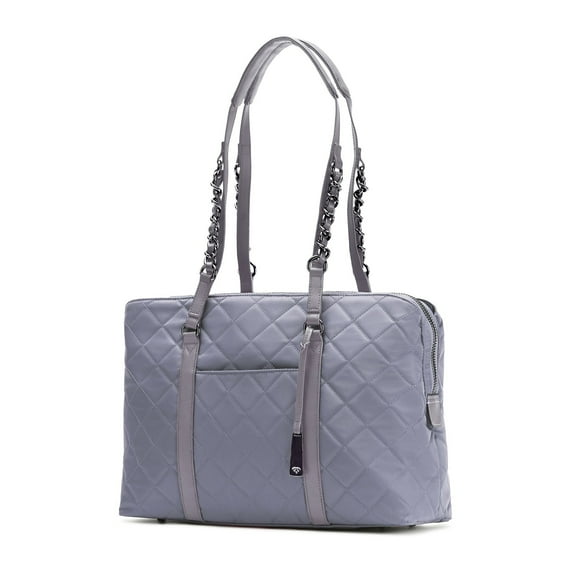 Classic 15" inch Laptop Tote Bag | Large Capacity | Messenger Bag | Women Shopping Bag (Gray)