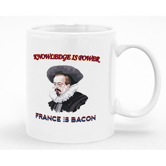 Francis Bacon Pun Mug: Philosophical Gift, Dishwasher Safe