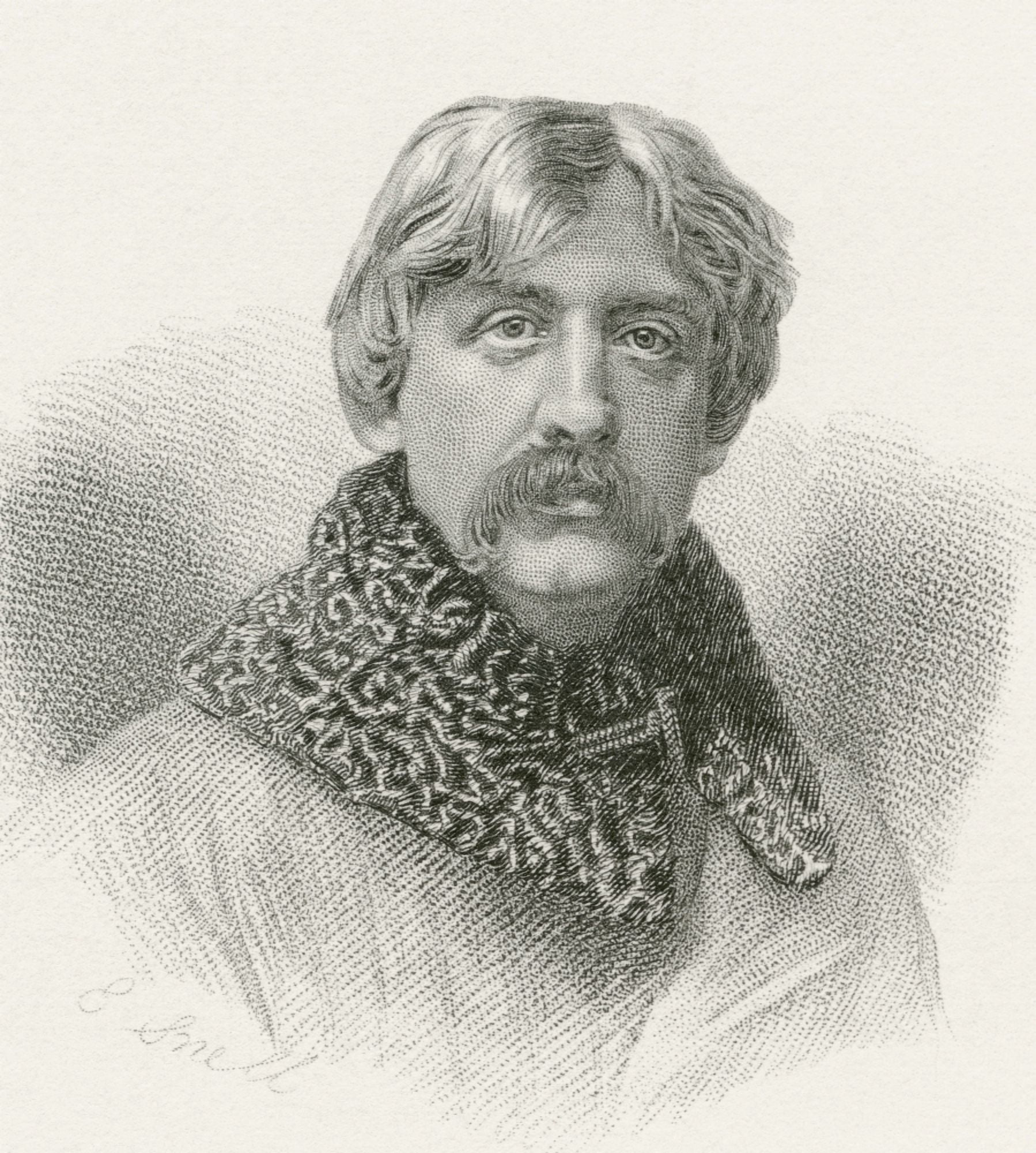 Francis Bret Harte 1836 -1902 American Author And Poet From The Complete Works Of Bret Harte Published 1880 Canvas Art - Ken Welsh Design Pics (13 x 15)