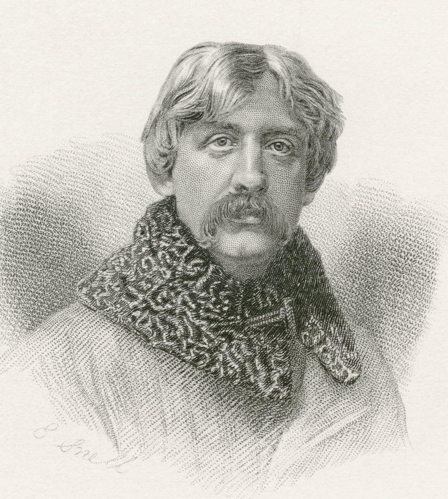 Francis Bret Harte 1836 -1902 American Author And Poet From The Complete Works Of Bret Harte Published 1880 Canvas Art - Ken Welsh Design Pics (26 x 30)
