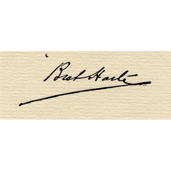 Francis Bret Harte 1839-1902 Signature American Short Story Writer Poster Print