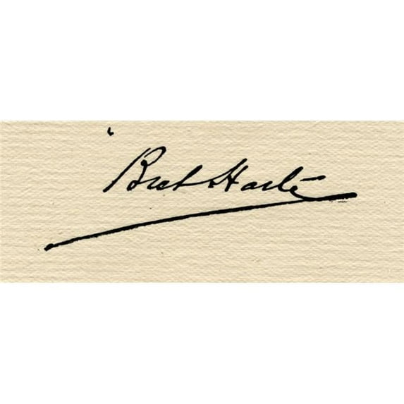 Francis Bret Harte 1839-1902 Signature American Short Story Writer Poster Print