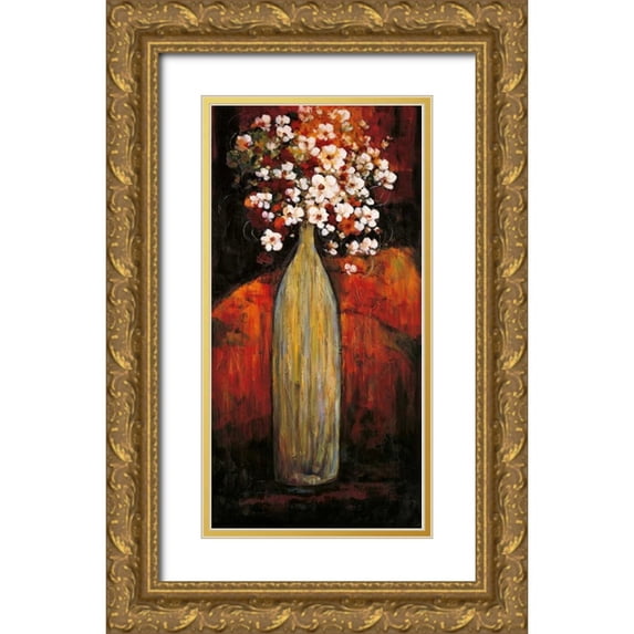Francis, Brian 18x32 Gold Ornate Wood Framed with Double Matting Museum Art Print Titled - Evening Bouquet II
