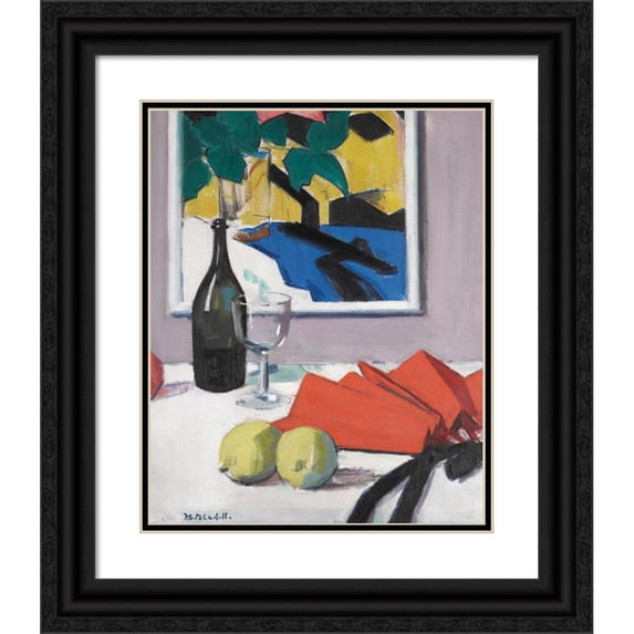 Francis Campbell Boileau Cadell 20x24 Black Ornate Framed Double Matted Museum Art Print Titled: The Red Fan