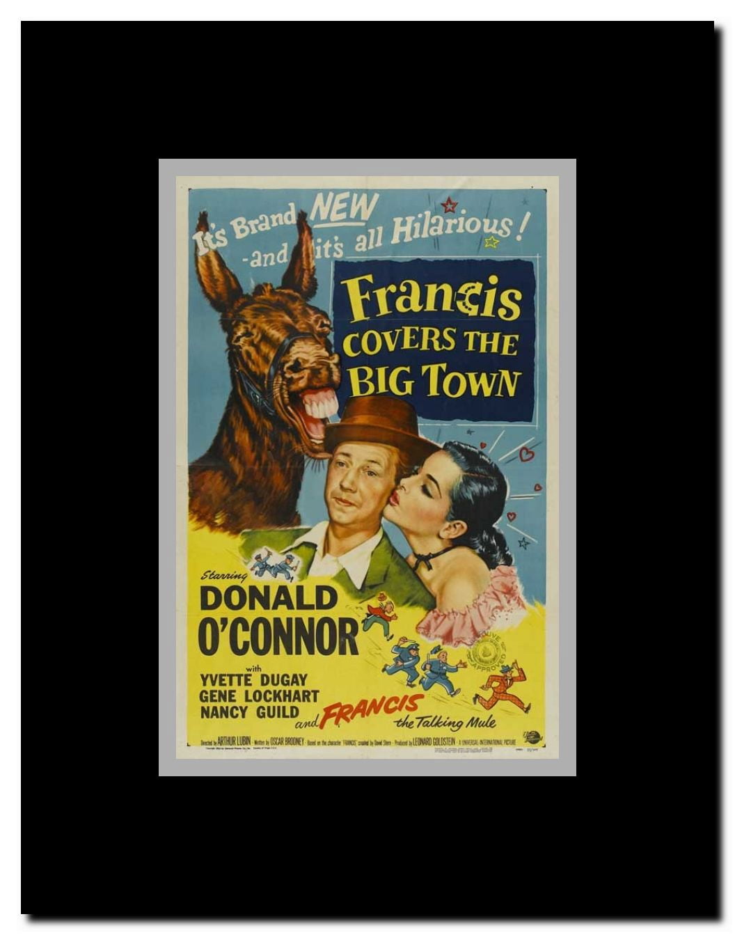 Francis Covers the Big Town Framed Movie Poster