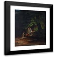thumbnail image 1 of Francis Danby 20x23 Black Modern Framed Museum Art Print Titled - Children by a Brook (ca. 1822), 1 of 5