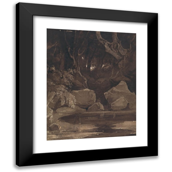 Francis Danby 20x24 Black Modern Framed Museum Art Print Titled - The Haunted Wood