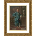 thumbnail image 1 of Francis Hayman 14x18 Gold Ornate Wood Frame and Double Matted Museum Art Print Titled - Dr. Charles Chauncey, M.D. (1747), 1 of 4