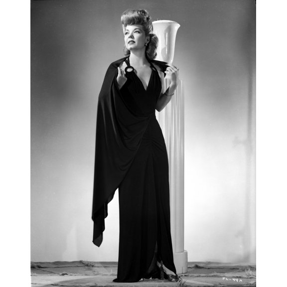 Francis Langford Black Dress standing and posed Photo Print (8 x 10)