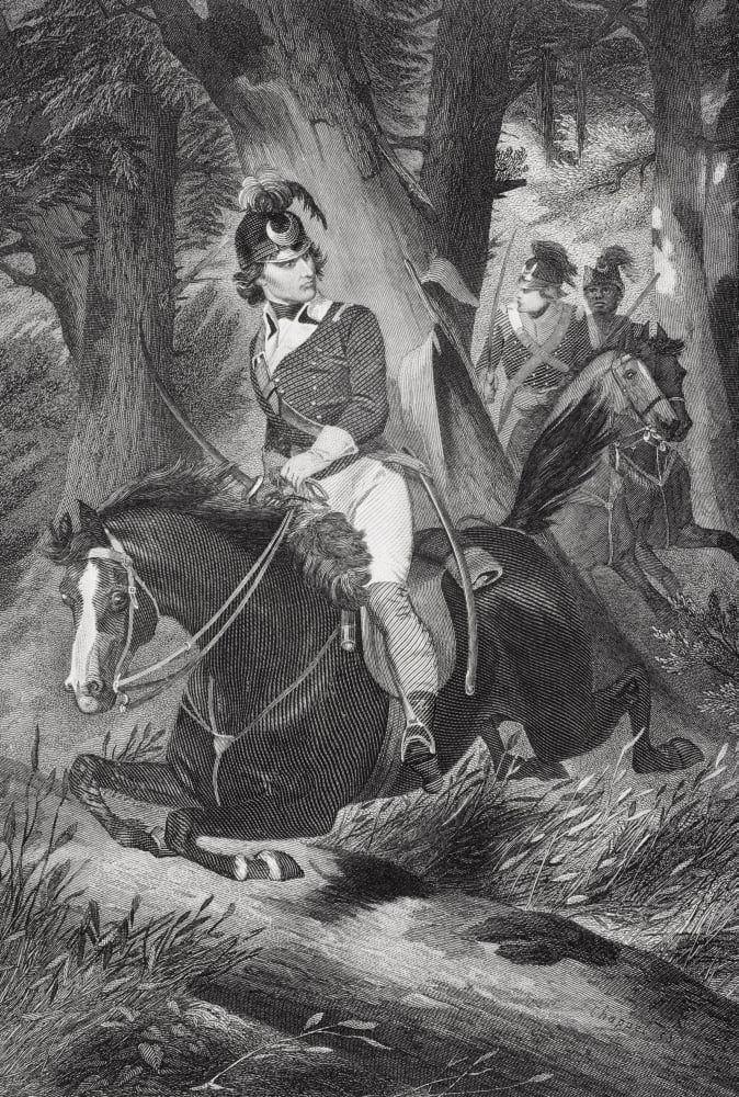 Francis Marion 1732-1795 Officer During American Revolution And Leader Of Guerrilla Band Known As The Swamp Fox From Painting By Alonzo Chappel Canvas Art - Ken Welsh Design Pics (24 x 34)