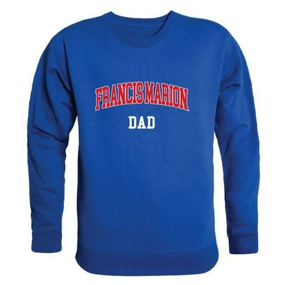 Francis Marion University Mens Dad Crewneck T-Shirt, Royal - Large