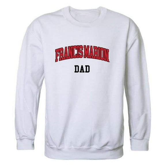 Francis Marion University Mens Dad Crewneck T-Shirt, White - Small