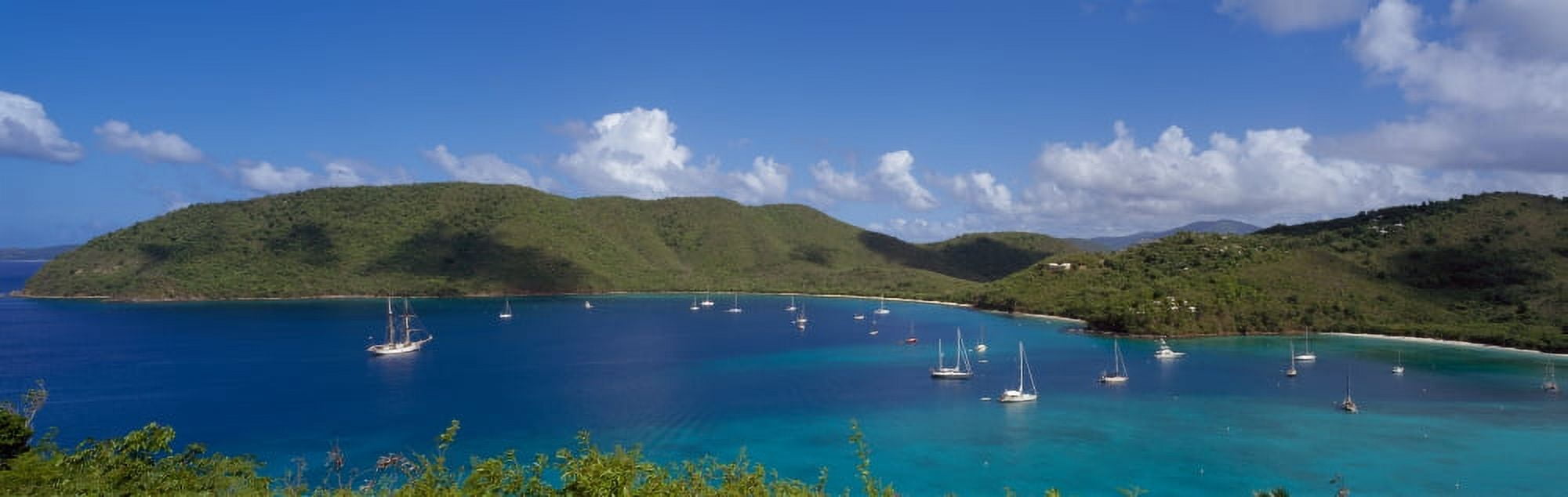 Francis and Maho Bays Virgin Islands National Park St John US Virgin Islands Canvas Art - Panoramic Images (27 x 9)