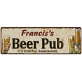 thumbnail image 1 of Francis's Beer Pub Man Cave Bar Decor Gift 8x24 Sign 108240053401, 1 of 1