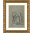 thumbnail image 1 of Francisco Bayeu y Subias 13x18 Gold Ornate Wood Frame and Double Matted Museum Art Print Titled - The Virgin Annunciate (1769), 1 of 4