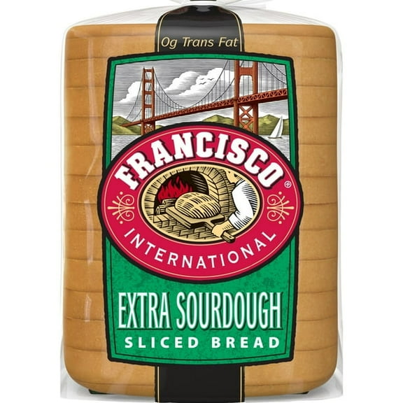 Francisco Extra Sourdough Bread, 24 oz, Plain Pre-sliced Sourdough Bread, Bag (Pack of 2)