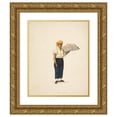 thumbnail image 1 of Francisco Fierro 12x14 Gold Ornate Wood Frame and Double Matted Museum Art Print Titled - Indian Man Carrying Tray (ca.&nbsp;1850), 1 of 4