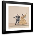 thumbnail image 1 of Francisco Fierro 20x22 Black Modern Framed Museum Art Print Titled - A Man and a Woman Dancing (ca. 1848), 1 of 5