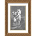 thumbnail image 1 of Francisco Goya 2x Matted 18x24 Gold Ornate Framed Art Print 'Caprichos - Plate 12: Out Hunting for Teeth', 1 of 2