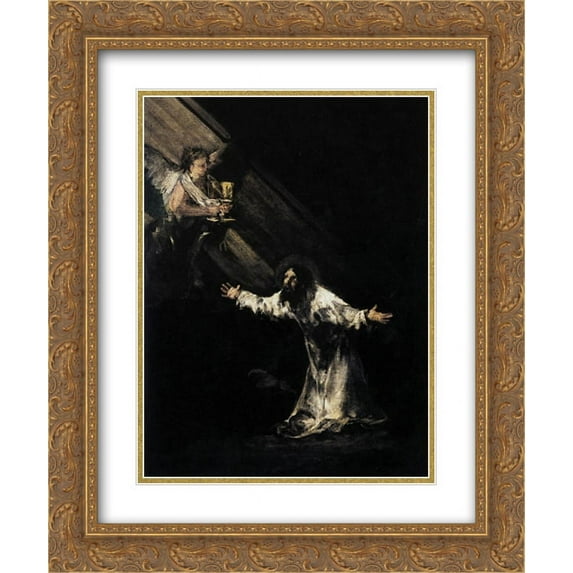 Francisco Goya 2x Matted 20x24 Gold Ornate Framed Art Print 'Christ on the Mount of Olives'
