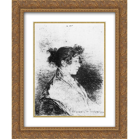 Francisco Goya 2x Matted 20x24 Gold Ornate Framed Art Print 'Gumersinda Goicoechea, Goya's Daughter in Law'