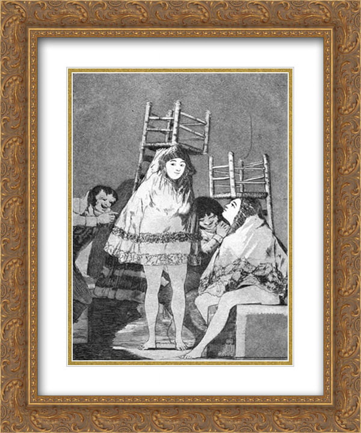 Francisco Goya 2x Matted 20x24 Gold Ornate Framed Art Print 'Now